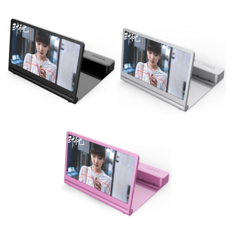 3D High-Definition Mobile Phone Screen Amplifier With Bluetooth Speaker Desktop Stand(Black) - Screen Magnifier by PMC TechLife | Online Shopping South Africa | PMC TechLife