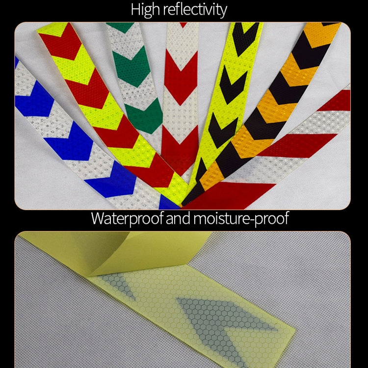 PVC Crystal Color Arrow Reflective Film Truck Honeycomb Guidelines Warning Tape Stickers 5cm x 25m(Blue White) - Reflective Material by PMC TechLife | Online Shopping South Africa | PMC TechLife