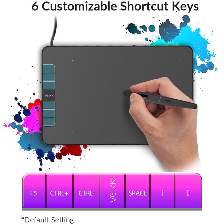 VEIKK VK640 Digital Plate Hand Painted Picture Board Electronic Painting Board - free shipping - PMC TechLife - Order now!