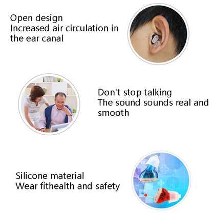 ZDC-901A Hearing Aid Sound Amplifier Digital Smart Denoising Hearing Aid(Red) - Hearing Aids by PMC Jewellery | Online Shopping South Africa | PMC Jewellery