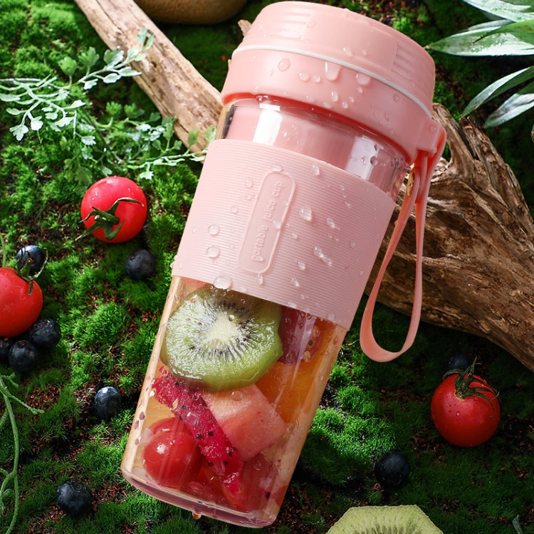 FS1300 Mini Juicer Home Portable Cooking Machine Student Juice Cup Juicer, Colour: Cherry Blossom Four  Blade - Electric juicers by PMC TechLife | Online Shopping South Africa | PMC TechLife