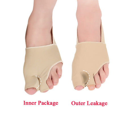 1 Pair Two Toes Split Toe Guard Foot Cover Toe Separation Thumb Varus Correction Foot Cover,Style: Outer Leakage Complexion, Size: S (35-40) - Corrector by PMC Jewellery | Online Shopping South Africa | PMC Jewellery