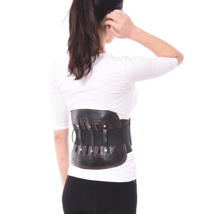 Steel Plate Support And Fixation Leather Protection Waist Belt Lumbar Orthosis,Size: S  (64-70 cm) - Corrector by PMC Jewellery | Online Shopping South Africa | PMC Jewellery