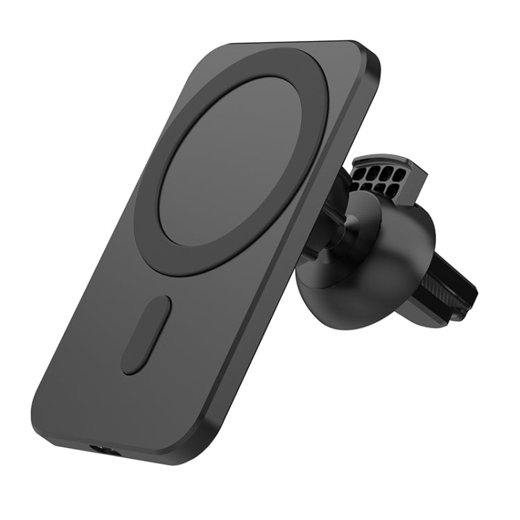 N16 10W Car Air Outlet + Suction Cup Magsafe Magnetic Phone Universal Wireless Charger Holder(Black) - Wireless Charger Holders by PMC TechLife | Online Shopping South Africa | PMC TechLife