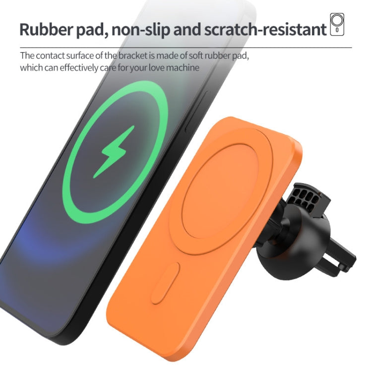 N16 10W Car Air Outlet + Suction Cup Magsafe Magnetic Phone Universal Wireless Charger Holder(White) - Wireless Charger Holders by PMC TechLife | Online Shopping South Africa | PMC TechLife
