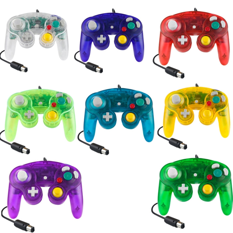 5 PCS Single Point Vibrating Controller Wired Game Controller For Nintendo NGC(Transparent Yellow) - Gamepads by PMC TechLife | Online Shopping South Africa | PMC TechLife