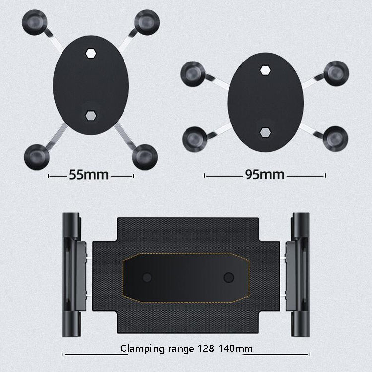 Bus Truck Mobile Phone Bracket Suction Cup Car Mobile Phone Bracket(Folding Flat Back Clip) - Universal Car Holders by PMC TechLife | Online Shopping South Africa | PMC TechLife | Buy Now Pay Later Mobicred