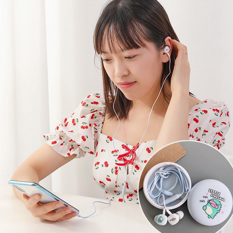 2 Pairs Cartoon Pattern Heavy Bass In-Ear Headphones Universal Wired Headphones with Microphone(Pink) - In Ear Wired Earphone by PMC TechLife | Online Shopping South Africa | PMC TechLife
