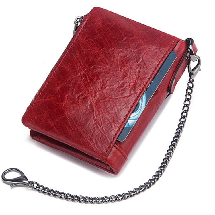 RFID Anti-Theft Swipe Wallet Tri-Fold Multi-Card Slot Crazy Horse Leather Men Leather Wallet(Black) - Antimagnetic RFID Package by PMC TechLife | Online Shopping South Africa | PMC TechLife | Buy Now Pay Later Mobicred