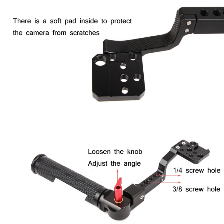 Sunnylife RO-Q9233 Carry Type Adjustable Angle SLR Stabilizer Handle For DJI RONIN RS-C2 / RONIN S / SC(Black) -  by Sunnylife | Online Shopping South Africa | PMC Jewellery