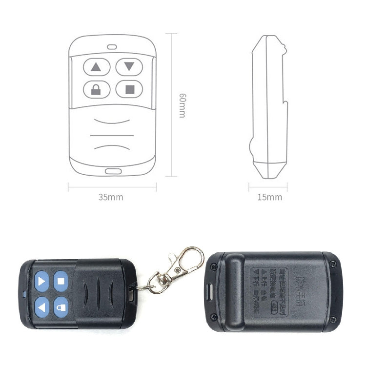 2 PCS Electric Roller Shutter Waterproof Copy Universal Remote Controller Garage Door Remote Control Key(433MHz) - Universal by PMC TechLife | Online Shopping South Africa | PMC TechLife