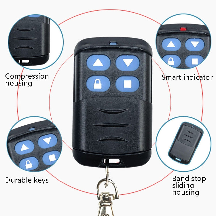 2 PCS Electric Roller Shutter Waterproof Copy Universal Remote Controller Garage Door Remote Control Key(433MHz) - Universal by PMC Jewellery | Online Shopping South Africa | PMC Jewellery