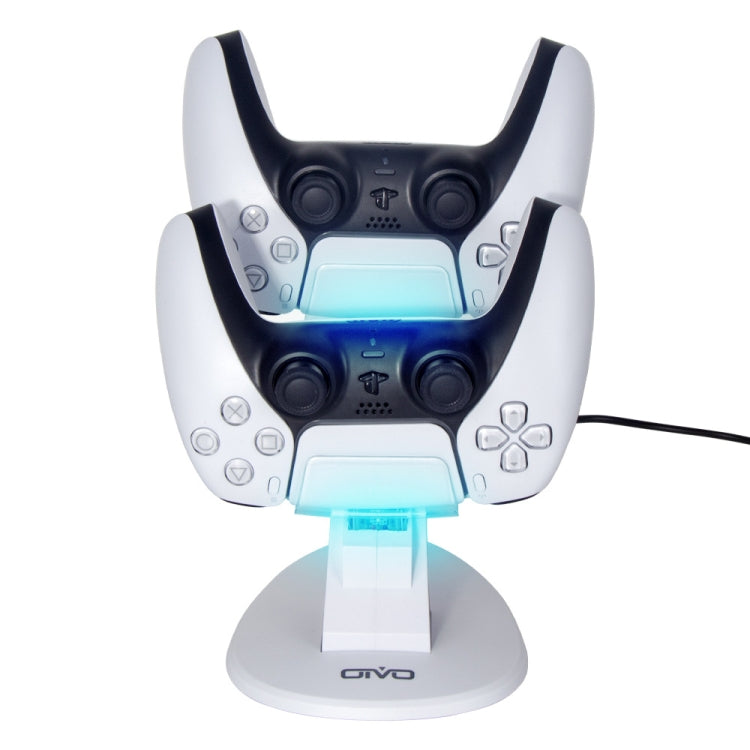 OIVO IV-P5234 Gamepad Aircraft Two-Seater Charger For PS5(White) - Charger & Power by OIVO | Online Shopping South Africa | PMC Jewellery