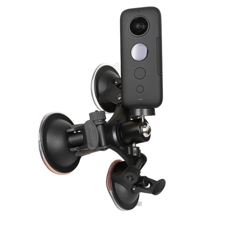 For Insta360 One X / One R Triangle Suction Cup Mount Holder with Ball-Head Tripod Adapter(3-Legs Sucker) - Mount & Holder by PMC Jewellery | Online Shopping South Africa | PMC Jewellery