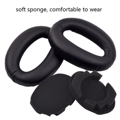 2 PCS Headset Comfortable Sponge Cover For Sony WH-1000xm2/xm3/xm4, Colour: (1000XM3)Black Protein With Card Buckle - Earmuff & Pad by PMC Jewellery | Online Shopping South Africa | PMC Jewellery