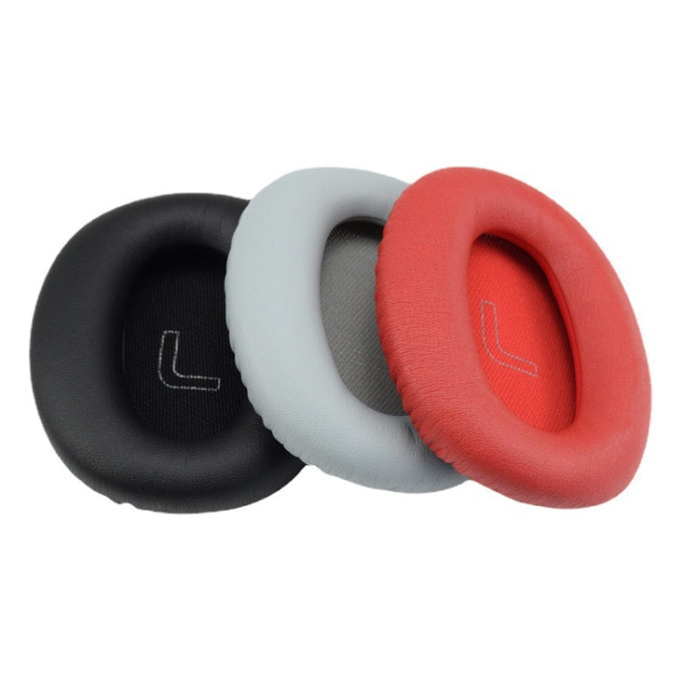 1 Pair Protein Skin Leather Headest Sponge Earmuffs For Edifier W820BT / W808BT / K815 / K815PG1 / H840 / K800 / K830(Gray) - Earmuff & Pad by PMC TechLife | Online Shopping South Africa | PMC TechLife