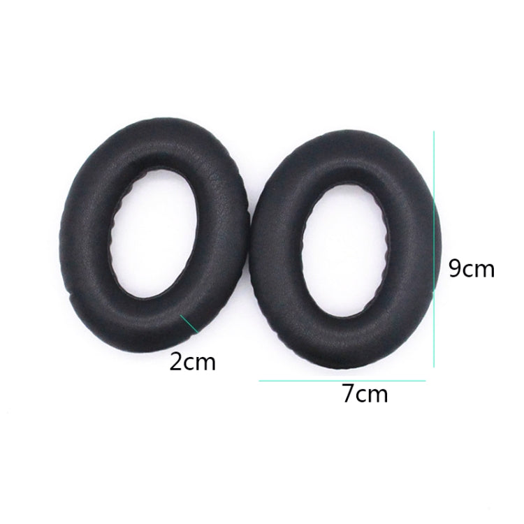 2 PCS Headset Lambskin Sponge Cover Earmuffs For Bose QC25 / QC15 / QC2 / QC35 / AE2i(Black+Blue) - Earmuff & Pad by PMC TechLife | Online Shopping South Africa | PMC TechLife