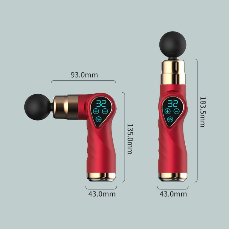 Mini Fascia Gun Small LCD Screen Muscle Massager(018 Red) - Massage gun & Accessories by PMC Jewellery | Online Shopping South Africa | PMC Jewellery