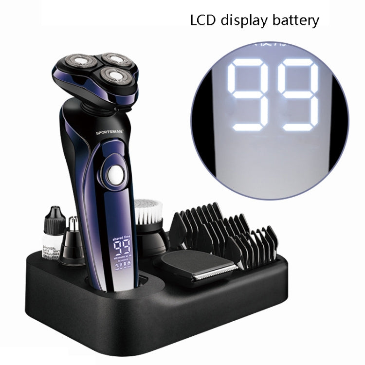 Sportsman SM-530 Electric Men Shaving Knife Multi-Function Base Charging Digital Water Washing Razor, Specification: USB(Purple) - Electric Shavers by SPORTSMAN | Online Shopping South Africa | PMC Jewellery