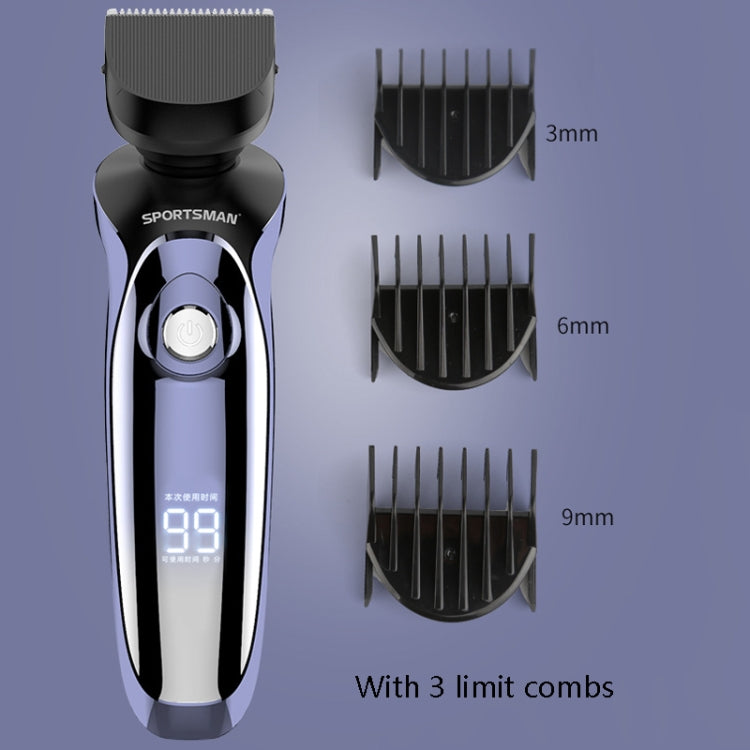 Sportsman SM-530 Electric Men Shaving Knife Multi-Function Base Charging Digital Water Washing Razor, Specification: USB(Purple) - Electric Shavers by SPORTSMAN | Online Shopping South Africa | PMC Jewellery