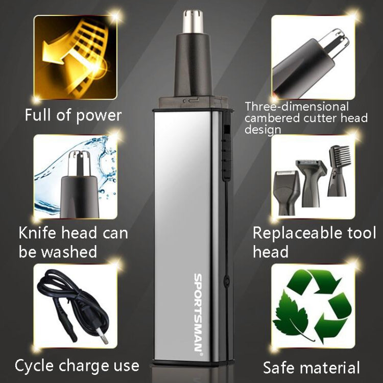 Sportsman SM-416 Electric Mini Shaving Knife Eyebrow Trimming Knife Charging USB Nose Hair Trimmer, Specification: USB - free shipping - PMC TechLife - Order now!