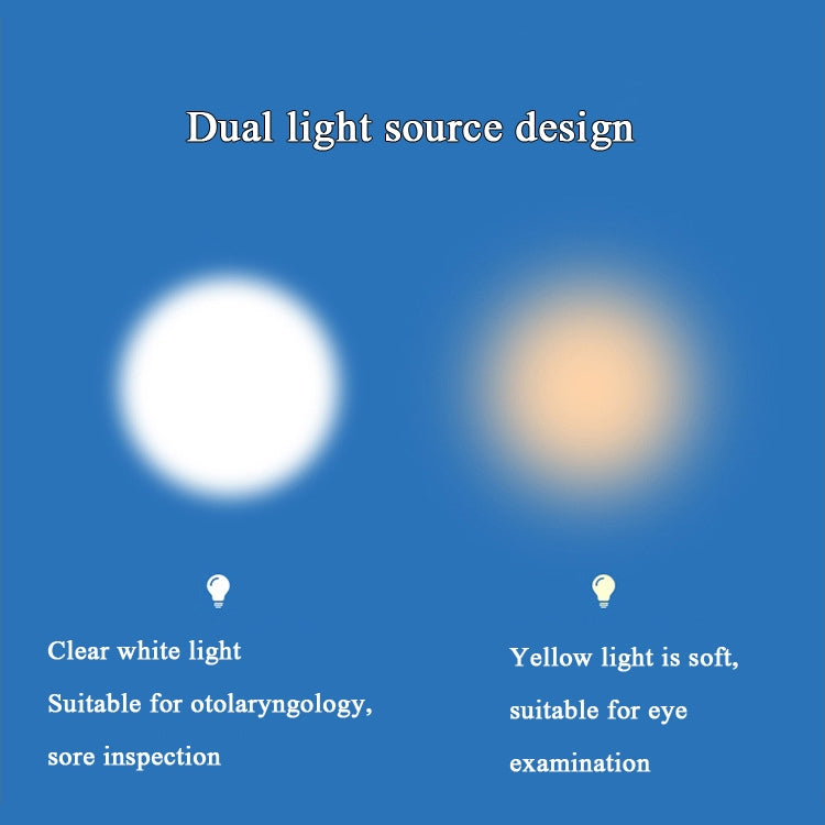 Flashlight Pupil Pen Light Yellow White Dual Light Source Dental Light LED Stainless Steel Morning Inspection Light(Silver) - LED Flashlight by PMC TechLife | Online Shopping South Africa | PMC TechLife