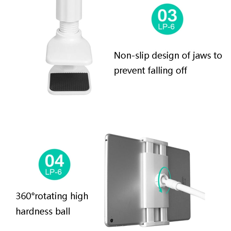 LP-6 Tablet Mobile Phone Lazy Bracket Detachable Bed Bracket, Style: Three-stage (Golden) - Lazy Bracket by PMC TechLife | Online Shopping South Africa | PMC TechLife