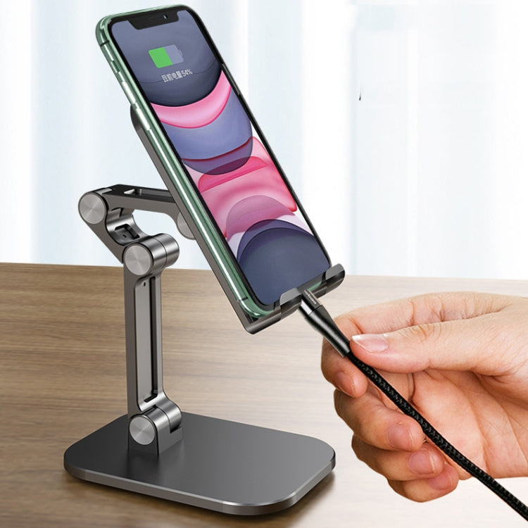 CYX-PH2 Mobile Phone Tablet Desktop Bracket Folding Telescopic Phone Bracket(Black) - Desktop Holder by PMC TechLife | Online Shopping South Africa | PMC TechLife