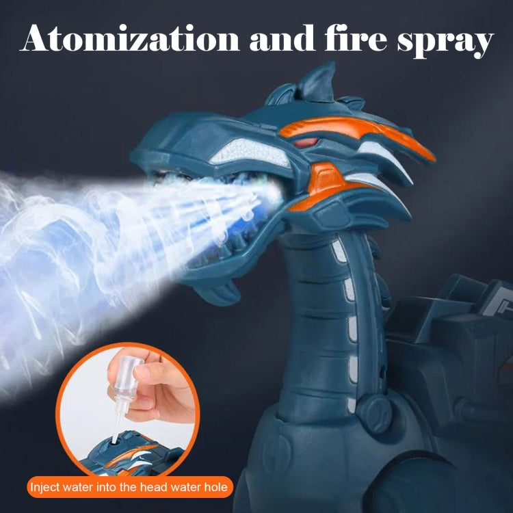 Electric Mechanical Dinosaur Toy Simulation Animal Toy Multifunctional Sound And Light Toy, Style:  Spray-Dark Black - free shipping - PMC TechLife - Order now!