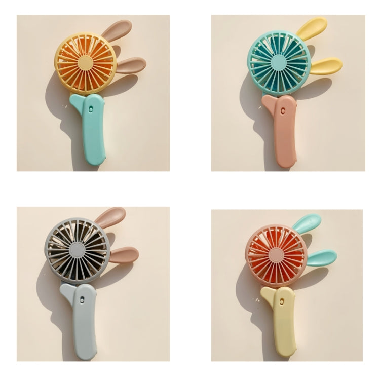 Cute Rabbit Foldable Fan USB Charging Color Matching Cartoon Portable Handheld Fan(Style 2) - Electric Fans by PMC Jewellery | Online Shopping South Africa | PMC Jewellery