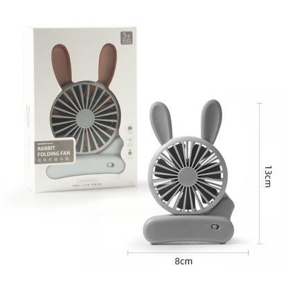 Cute Rabbit Foldable Fan USB Charging Color Matching Cartoon Portable Handheld Fan(Style 2) - Electric Fans by PMC Jewellery | Online Shopping South Africa | PMC Jewellery