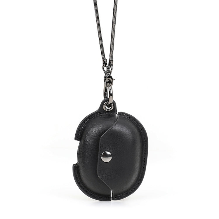 CONTACTS FAMILY CF1123B for Huawei FreeBuds Pro Leather Protective Case with Necklace Lanyard(Black) - free shipping - PMC TechLife - Order now!