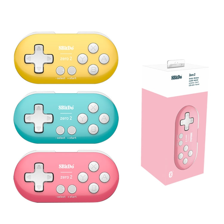 8Bitdo Zero2 Wireless Bluetooth Mini Handle For Switch / Windows / Android / MacOS / Steam / Respeberr(Pink) - Gamepads by 8Bitdo | Online Shopping South Africa | PMC TechLife
