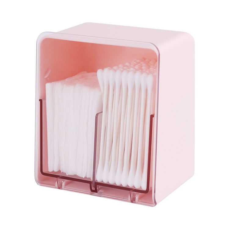 3 PCS HZ006 Desktop Transparent Double-Layer Cotton Swabs And Dustproof Storage Box With Lid(Pink) - Storage Boxes by PMC Jewellery | Online Shopping South Africa | PMC Jewellery