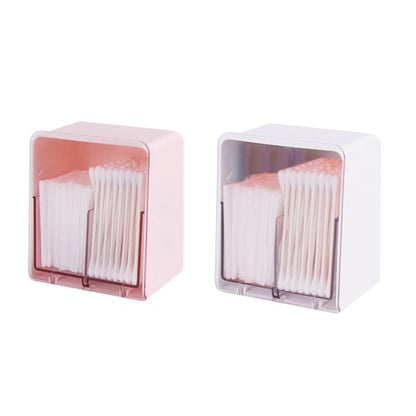 3 PCS HZ006 Desktop Transparent Double-Layer Cotton Swabs And Dustproof Storage Box With Lid(Pink) - Storage Boxes by PMC Jewellery | Online Shopping South Africa | PMC Jewellery