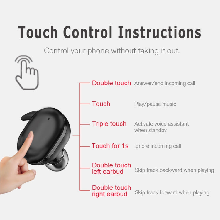 Y30 Wireless Bluetooth Headset 5.0 In-Ear Mini Earphone, Colour: Black - Bluetooth Earphone by PMC TechLife | Online Shopping South Africa | PMC TechLife