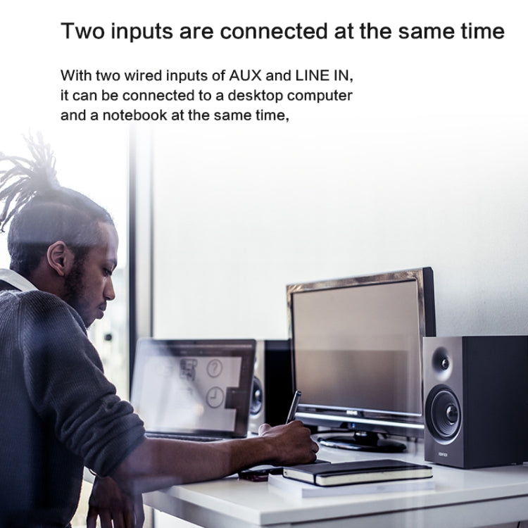 Edifier R1080BT Bluetooth Desktop Speaker, US Plug(Black) - free shipping - PMC TechLife - Order now!