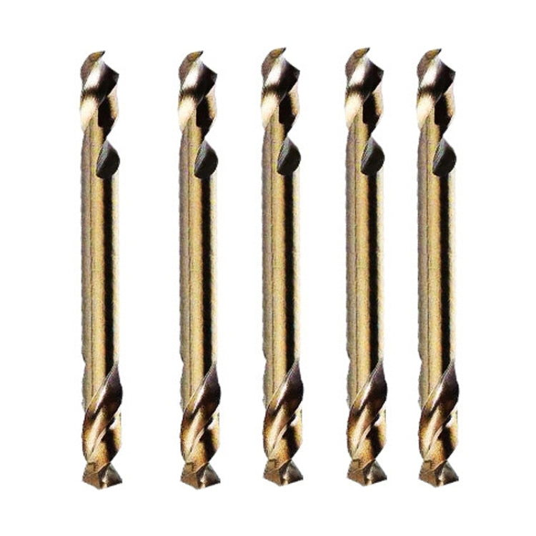 5pcs M35 Cobalt-Containing Twist Drill Bit High-Speed Steel Double Head Metal Steel Plate Expansion Hole Drill, Model: Double Head 3.2mm - Drill & Drill Bits by PMC TechLife | Online Shopping South Africa | PMC TechLife