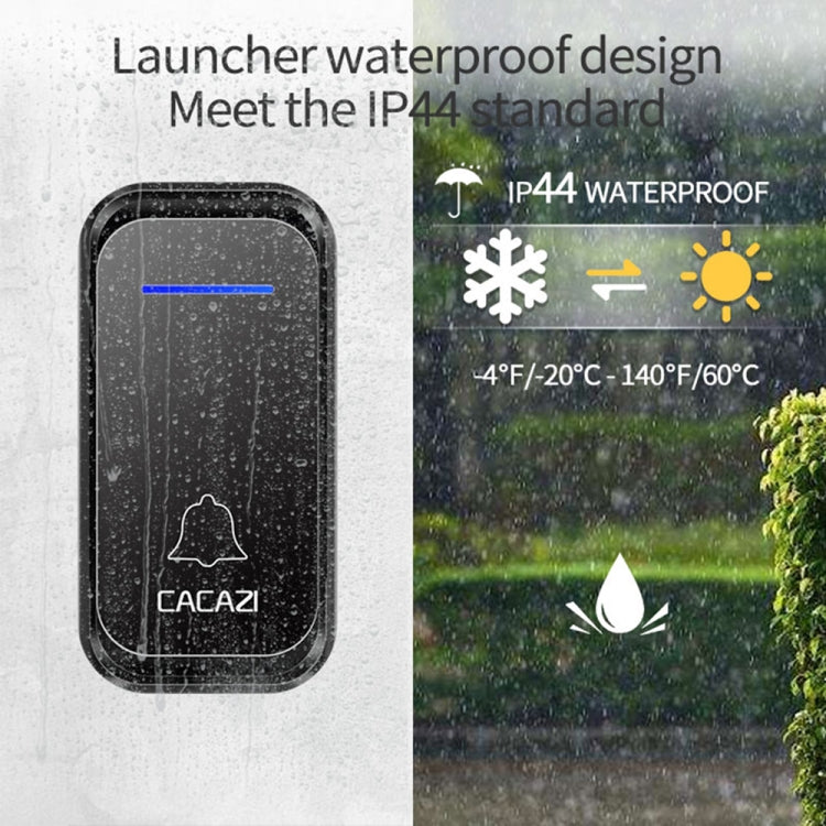 CACAZI Home Smart Digital Wireless Doorbell Remote Electronic Doorbell Elderly Pager, Style: UK Plug(Black) - free shipping - PMC TechLife - Order now!