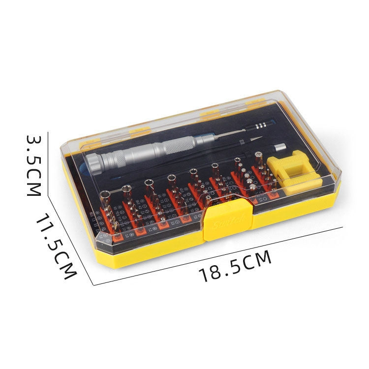 Obadun 9802B 52 in 1 Aluminum Alloy Handle Hardware Tool Screwdriver Set Home Precision Screwdriver Mobile Phone Disassembly Tool(Yellow Box) - free shipping - PMC TechLife - Order now!