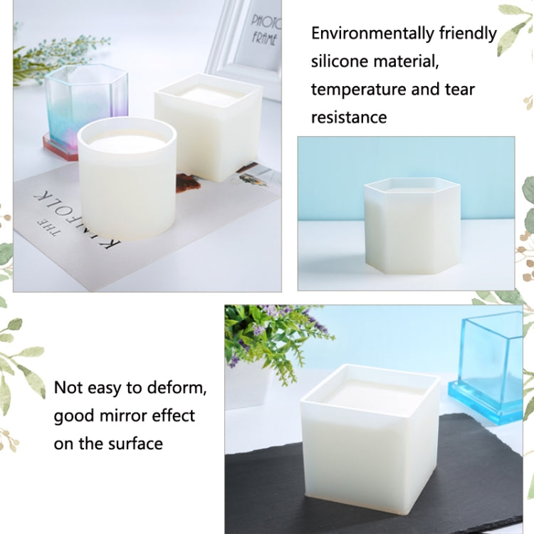 BM-02 Flower Pot Cup Pen Holder Silicone Mold(Square) - Arts & Crafts by PMC TechLife | Online Shopping South Africa | PMC TechLife