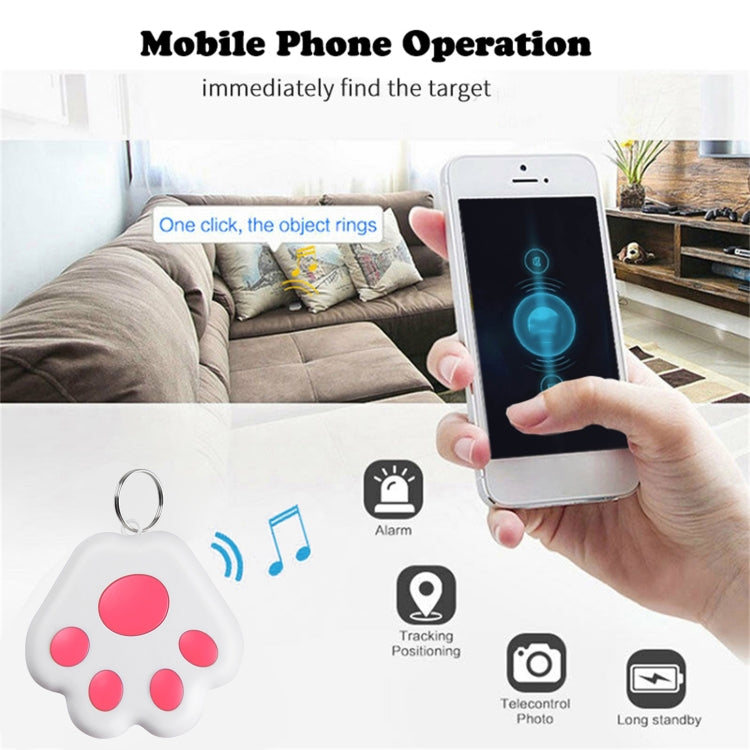 2 PCS HYC-09 Dog Paw Bluetooth Anti-Lost Device Pet Tracking Locator Keychain Smart Search Two-Way Alarm(Pink) - Anti-lost Alarm by PMC TechLife | Online Shopping South Africa | PMC TechLife