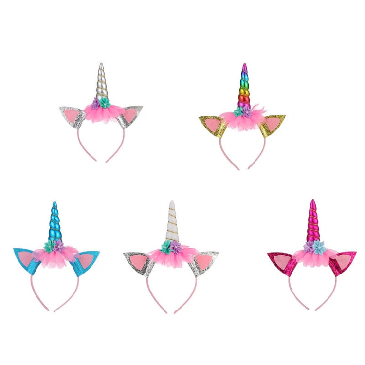 Unicorn Headband Children Birthday Festival Party Hair Accessories(Rose Red 1) - Holiday Decorations by PMC TechLife | Online Shopping South Africa | PMC TechLife