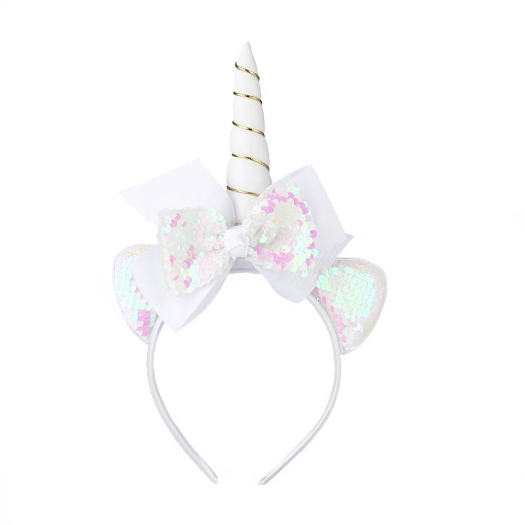 2 PCS F036 Unicorn Headband Children Birthday Festival Party Hair Accessories(White 1) - Holiday Decorations by PMC Jewellery | Online Shopping South Africa | PMC Jewellery