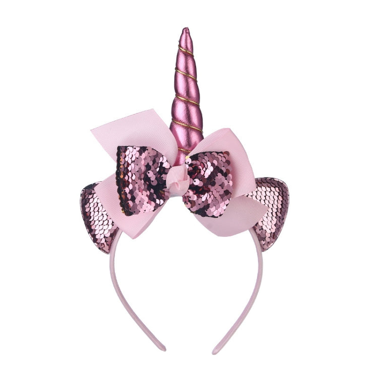 2 PCS F036 Unicorn Headband Children Birthday Festival Party Hair Accessories(Pink) - Holiday Decorations by PMC TechLife | Online Shopping South Africa | PMC TechLife