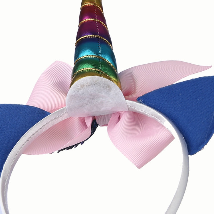 2 PCS F036 Unicorn Headband Children Birthday Festival Party Hair Accessories(Pink) - Holiday Decorations by PMC Jewellery | Online Shopping South Africa | PMC Jewellery