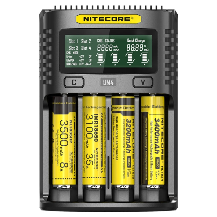 NITECORE Smart LCD Display Automatically Activates Repair USB 4-Slot Charger(UM4) - Charger & Converter by NITECORE | Online Shopping South Africa | PMC Jewellery