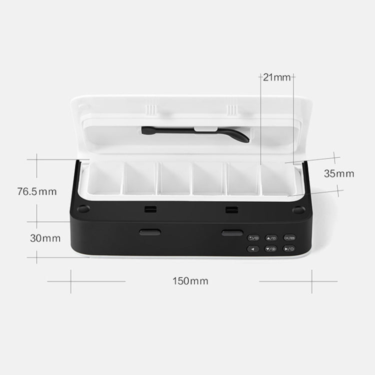 XM-ZY02 Intelligent Electronic Small Pill Box Separate Warehouse To Remind The Elderly To Take Medicine Regularly Portable Pill Box(Elegant White) - free shipping - PMC TechLife - Order now!