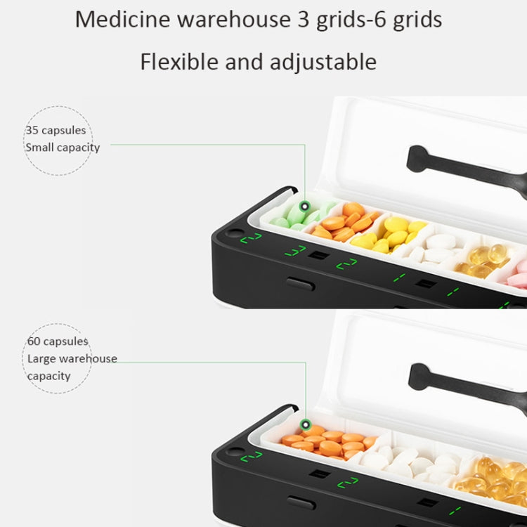 XM-ZY02 Intelligent Electronic Small Pill Box Separate Warehouse To Remind The Elderly To Take Medicine Regularly Portable Pill Box(Elegant White) - free shipping - PMC TechLife - Order now!