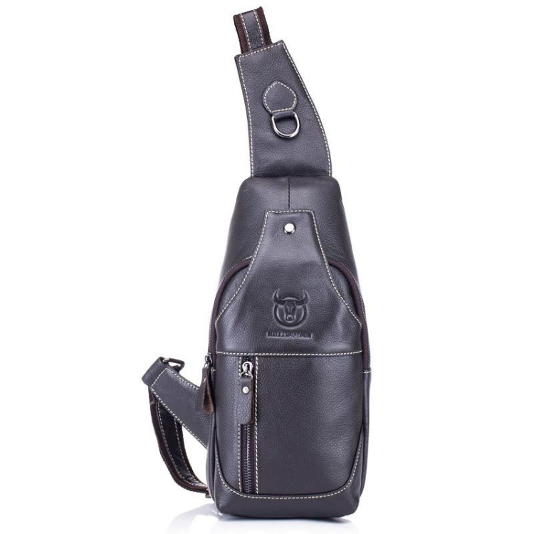 BULL CAPTAIN 019 Retro Men Leather Crossbody Shoulder Bag First-Layer Cowhide Chest Bag, Colour: Gray Brown - free shipping - PMC TechLife - Order now!
